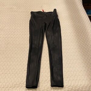 Spans Black Faux Leather Leggings